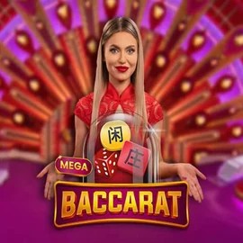 Mega Baccarat by Pragmatic Play, showcased at rakoocasinoo.nl – game logo